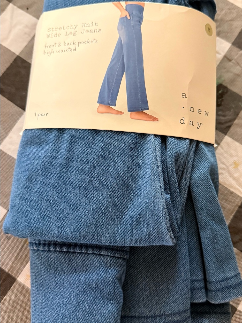 Target Light Blue Wide Leg Stretchy Knit Jeans